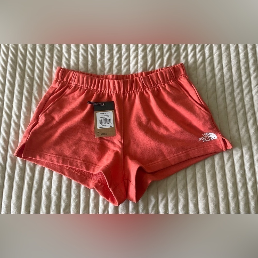 The North Face HD Ember-glow Orange Logo Shorts Size XL